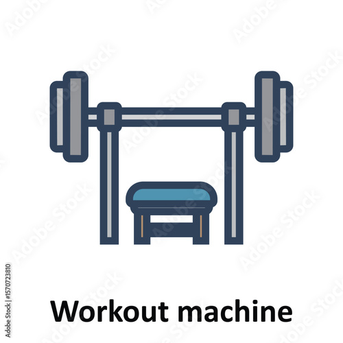 Workout machine Vector Icon which can easily modify or edit