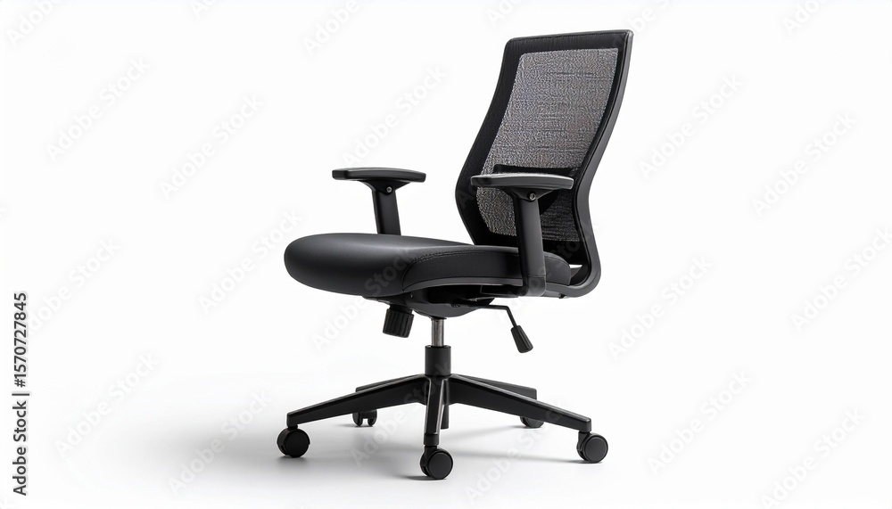 Modern Ergonomic Office Chair Black Mesh Design Comfortable Seating. Modern Ergonomic Office Chair Black Mesh Design Comfortable Seating.