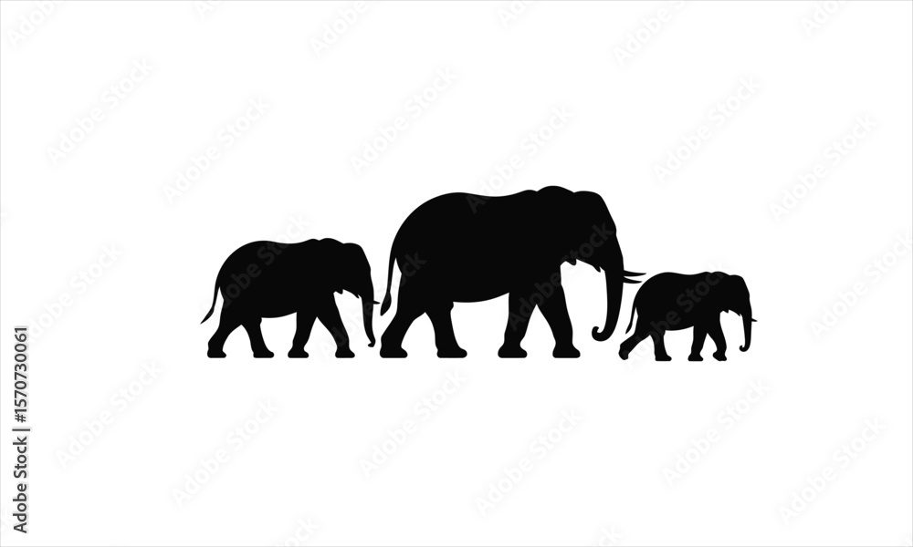 Fototapeta premium Majestic elephant silhouette design