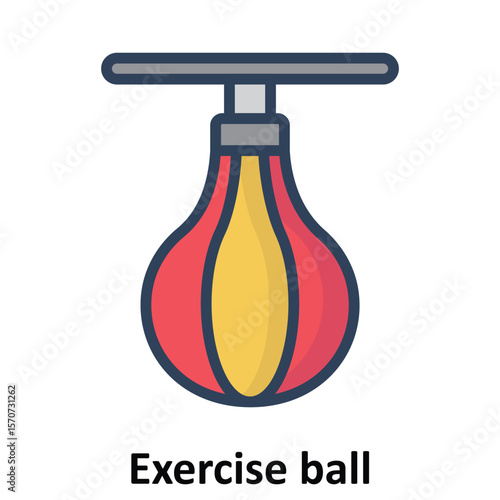  Exercise ball Vector Icon which can easily modify or edit