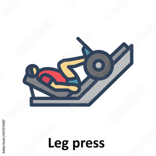 Leg press Vector Icon which can easily modify or edit