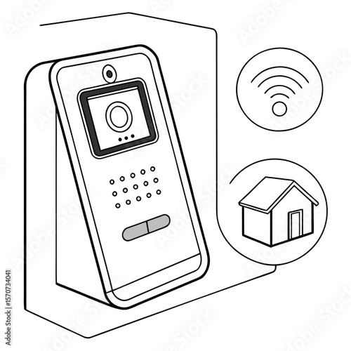 Smart home intercom device with camera and keypad security