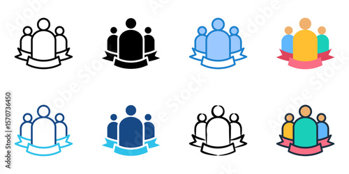 Client icon set multiple style collection 
