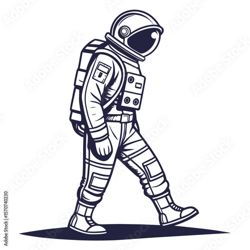 Astronaut walking space suit exploration helmet