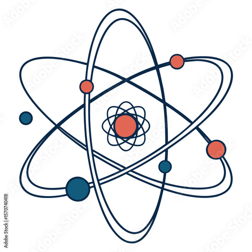 Atomic structure orbits with colorful particles science