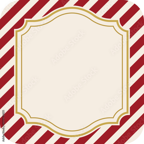 Isolated festive Holiday Label template