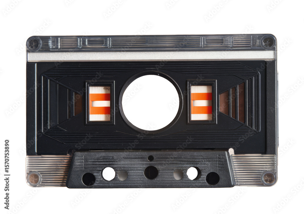 Fototapeta premium cassette tape, isolated on white background