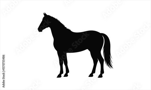 Majestic horse galloping silhouette design