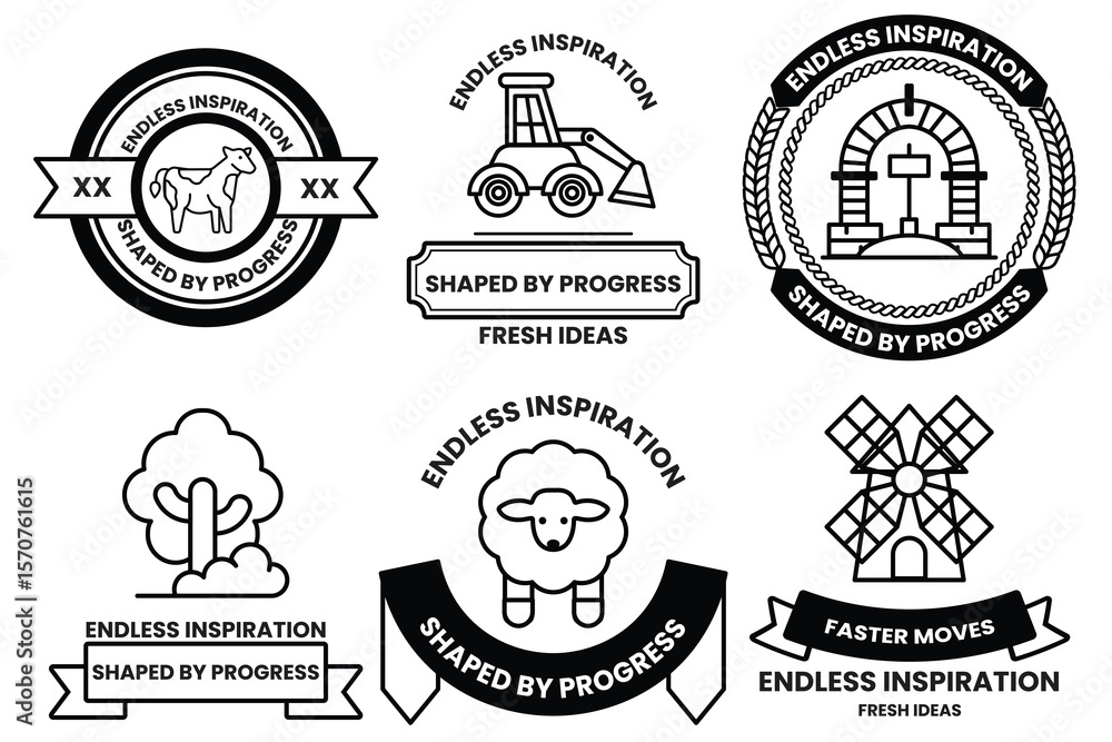 Obraz premium Endless inspiration is shaped by progress