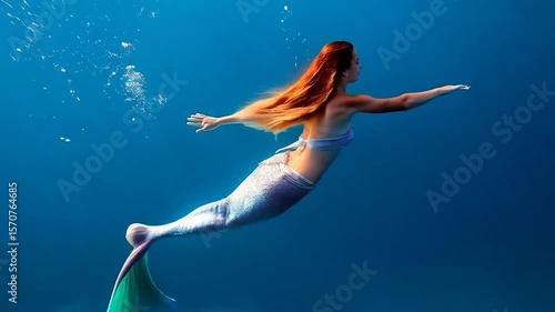 Wallpaper Mural Woman mermaid underwater photo Torontodigital.ca