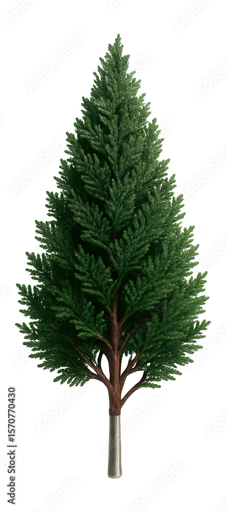 Dwarf cypress with slender, scale-like leaves and a dense, pyramidal shape Dwarf cypress with slender, scale-like leaves and a dense, pyramidal shape