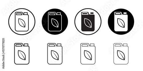 Biofuel canister icon simple vector isolated symbol