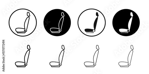 Car seat icon simple vector isolated symbol