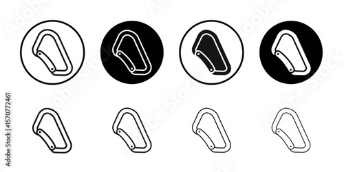 Carabiner icon simple vector isolated symbol