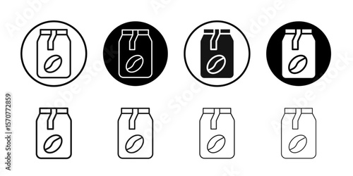 Coffee paper bag icon simple vector isolated symbol