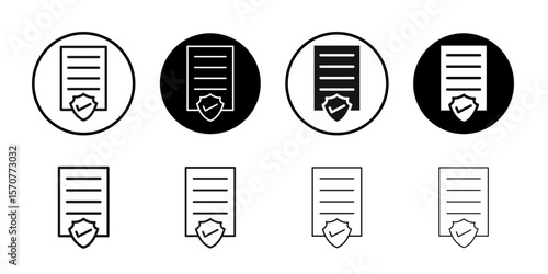 Contract coverage icon simple vector isolated symbol