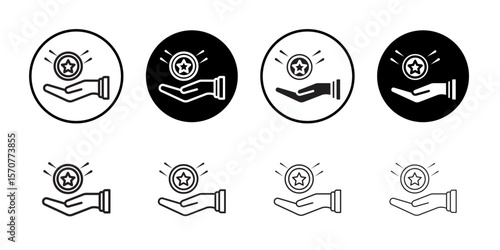 Earn point icon simple vector isolated symbol