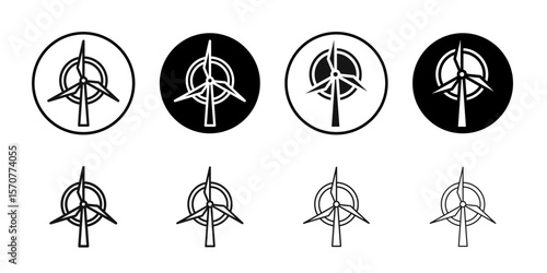 Eolic energy icon simple vector isolated symbol