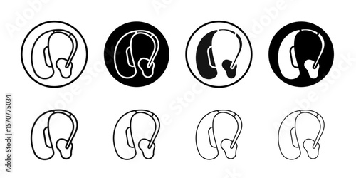 Hearing aid icon simple vector isolated symbol
