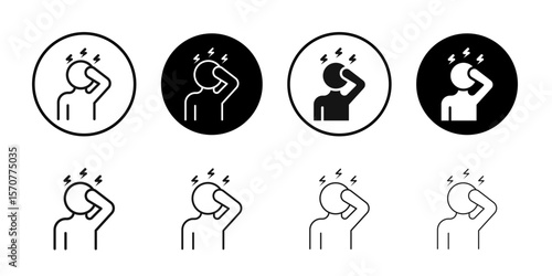Headache icon simple vector isolated symbol