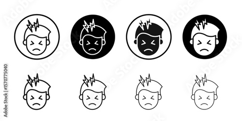 Headache icon icon simple vector isolated symbol