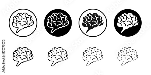 Human brain icon simple vector isolated symbol