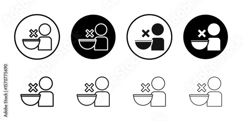 Lack of appetite icon simple vector isolated symbol