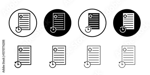 Medical history icon simple vector isolated symbol