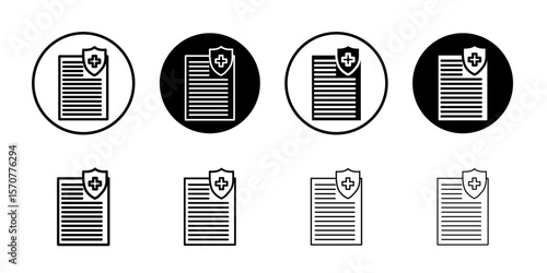 Medical insurance icon simple vector isolated symbol
