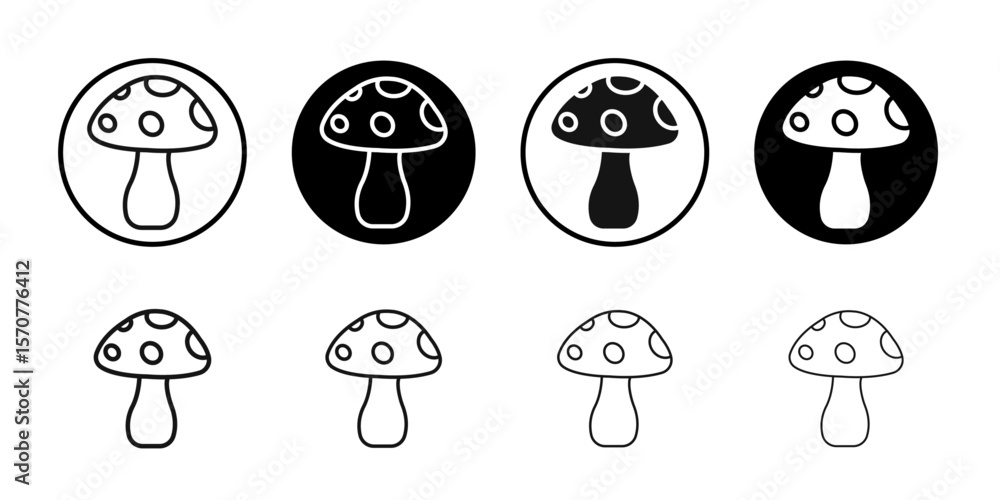 Mushrooms icon simple vector isolated symbol Mushrooms icon simple vector isolated symbol