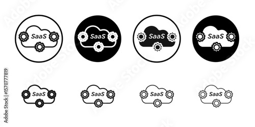 SaaS icon simple vector isolated symbol