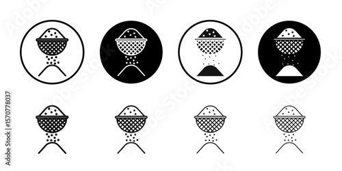 Sieve icon simple vector isolated symbol