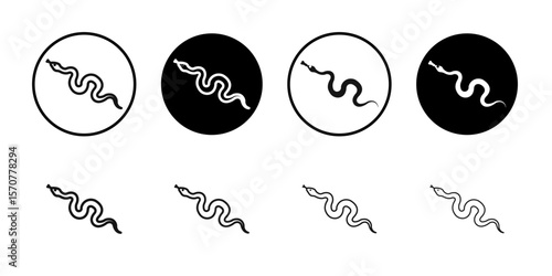 Snake icon simple vector isolated symbol