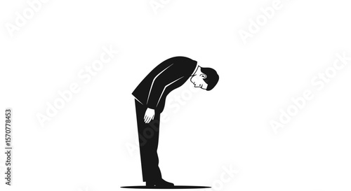 Bowing Businessman: Respect, Apology, and Humility