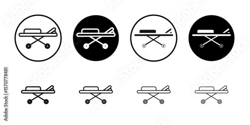 Stretcher icon simple vector isolated symbol