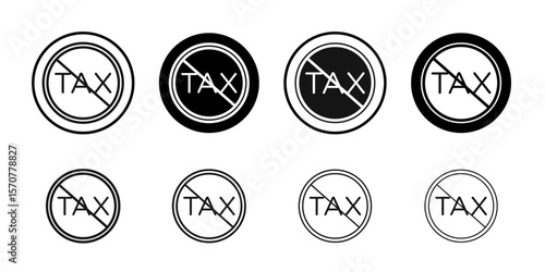 Tax free icon simple vector isolated symbol