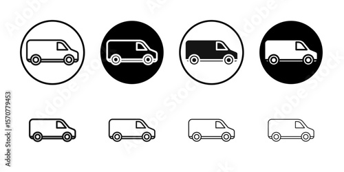 Van icon simple vector isolated symbol