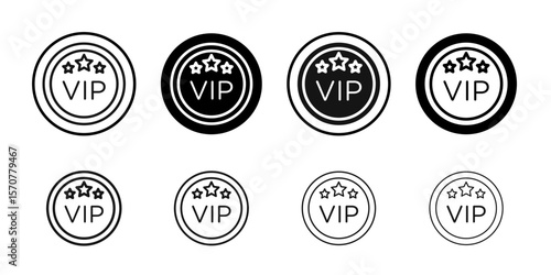 VIP icon simple vector isolated symbol