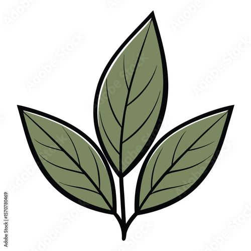 Assorted Green Leaves Icon Set
