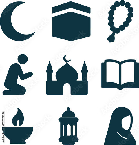 Collection of Islamic Symbols and Icons
