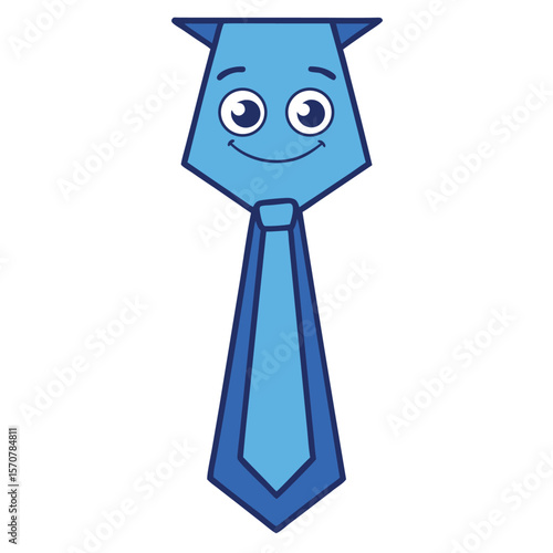 Blue Tie Happy Formal Accessory