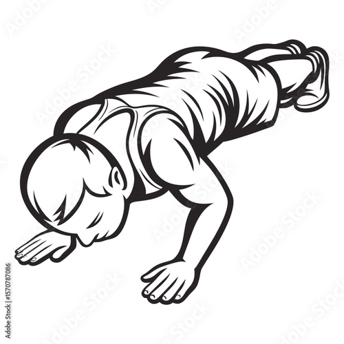 Fitness Pushup Workout Training Exercise