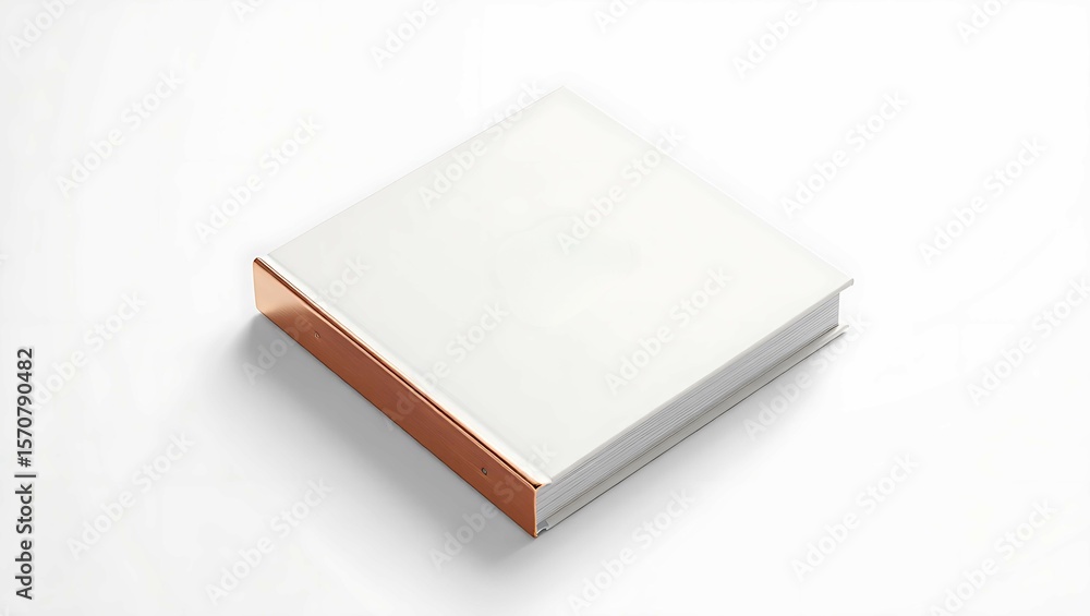 Fototapeta premium An open book with blank pages, isolated on a white background, suggests a world of unwritten knowledge and learning