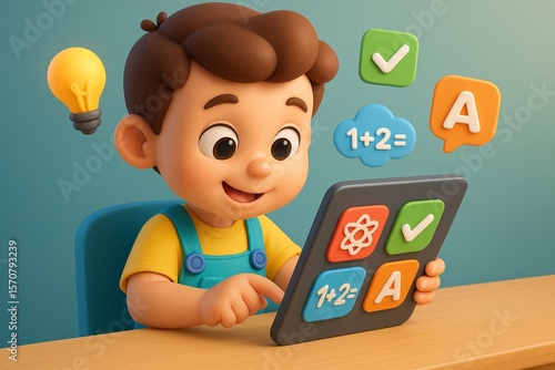 Engaging Child Using Tablet for Interactive Learning and Fun