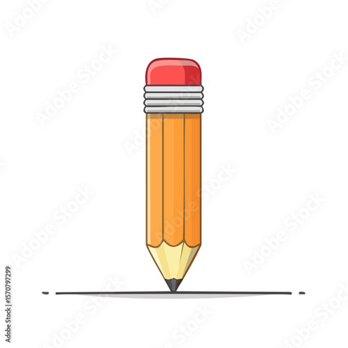 Illustration of Sharpened Pencil Drawing Line Education Art Supplies School Stationery