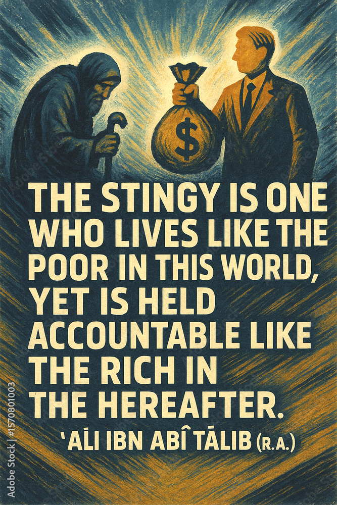 Fototapeta premium Stingy man poster