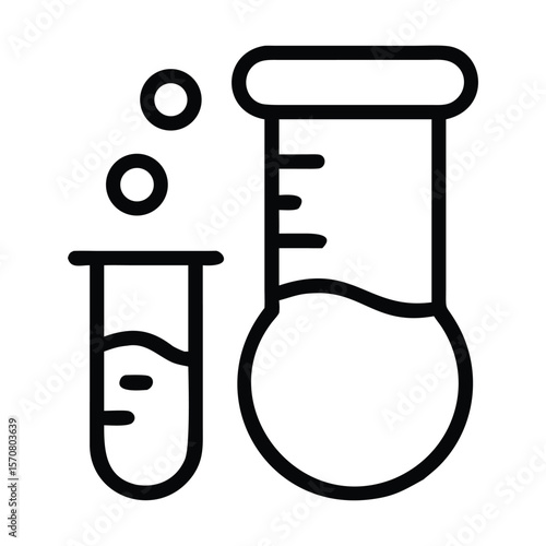 Science icon set chemistry laboratory technology vector symbol research beacon sign Vector
