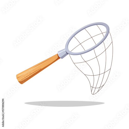 Butterfly net vector isolated on white background.