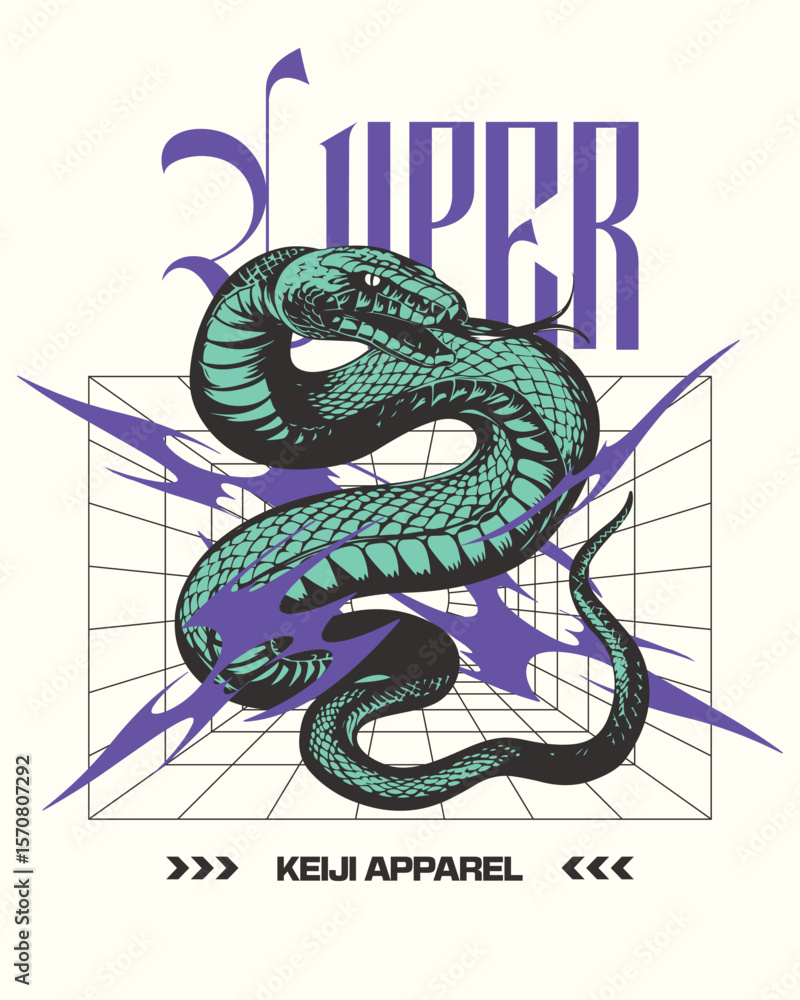 Obraz premium Cobra Negra Terceir?o T-Shirts.eps