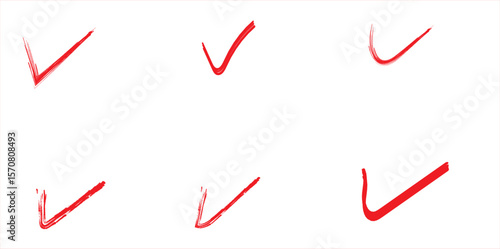check,set,handdrawn high resolution vector custom doodle marks for feedback forms approval systems social media visuals and online marketing content verified status themes